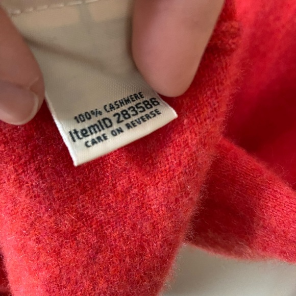 LL Bean Cashmere Crew Neck Sweater Red Size L - Picture 3 of 5